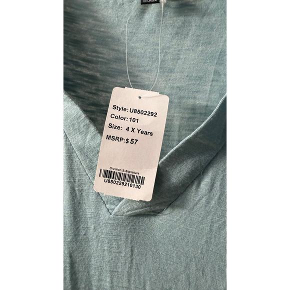 Susan Betro Size 4X Green New with Tags Tunic Pullover Short Sleeve MSRP $57 - Picture 6 of 6